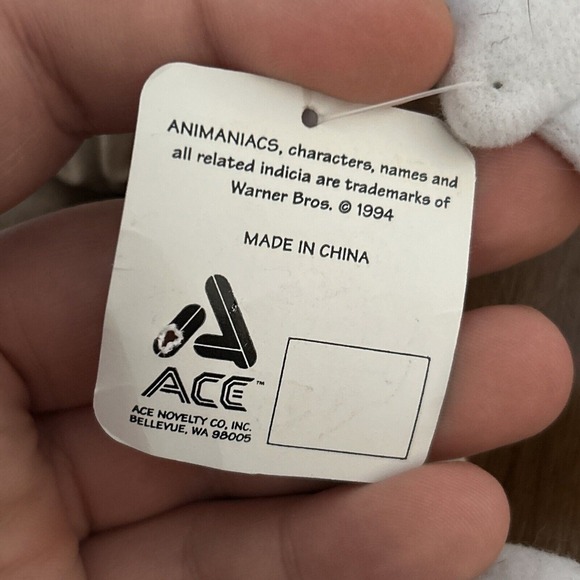 Vintage ACE Animaniacs Yakko Plush Doll Toy 1994 Warner Bros Looney Tunes P3 - Picture 3 of 6